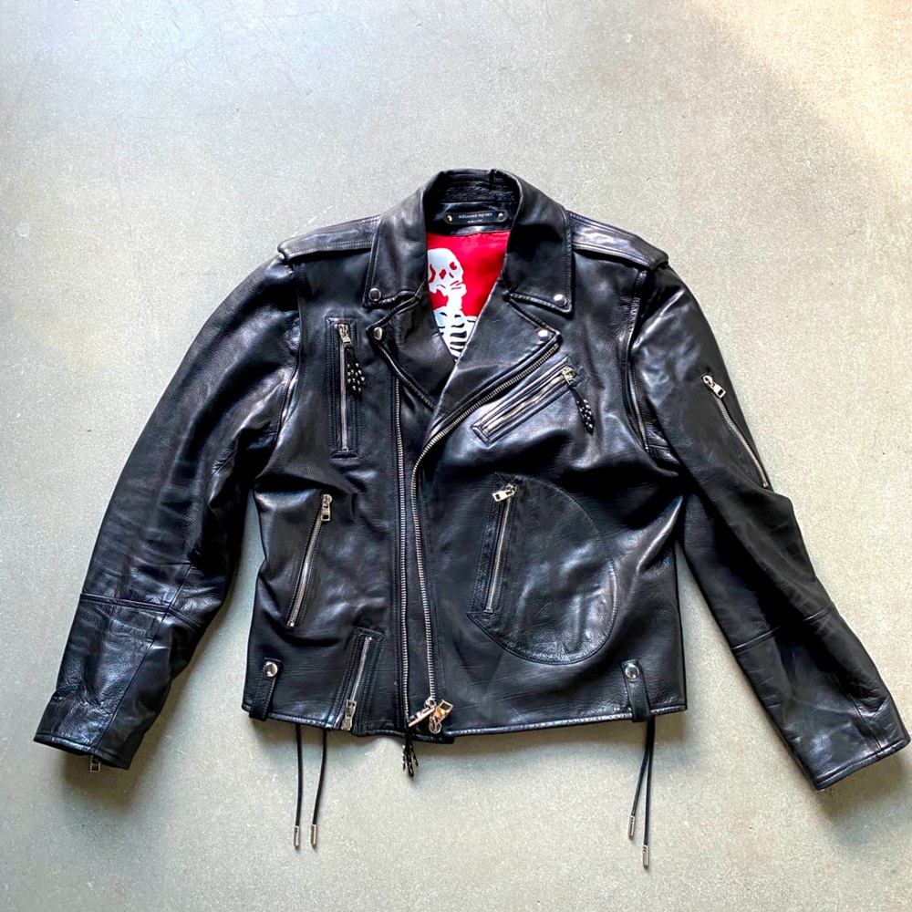 Alexander McQueen leather motorcycle jacket